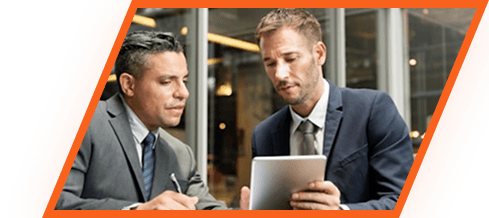 Professionals collaborating on a project